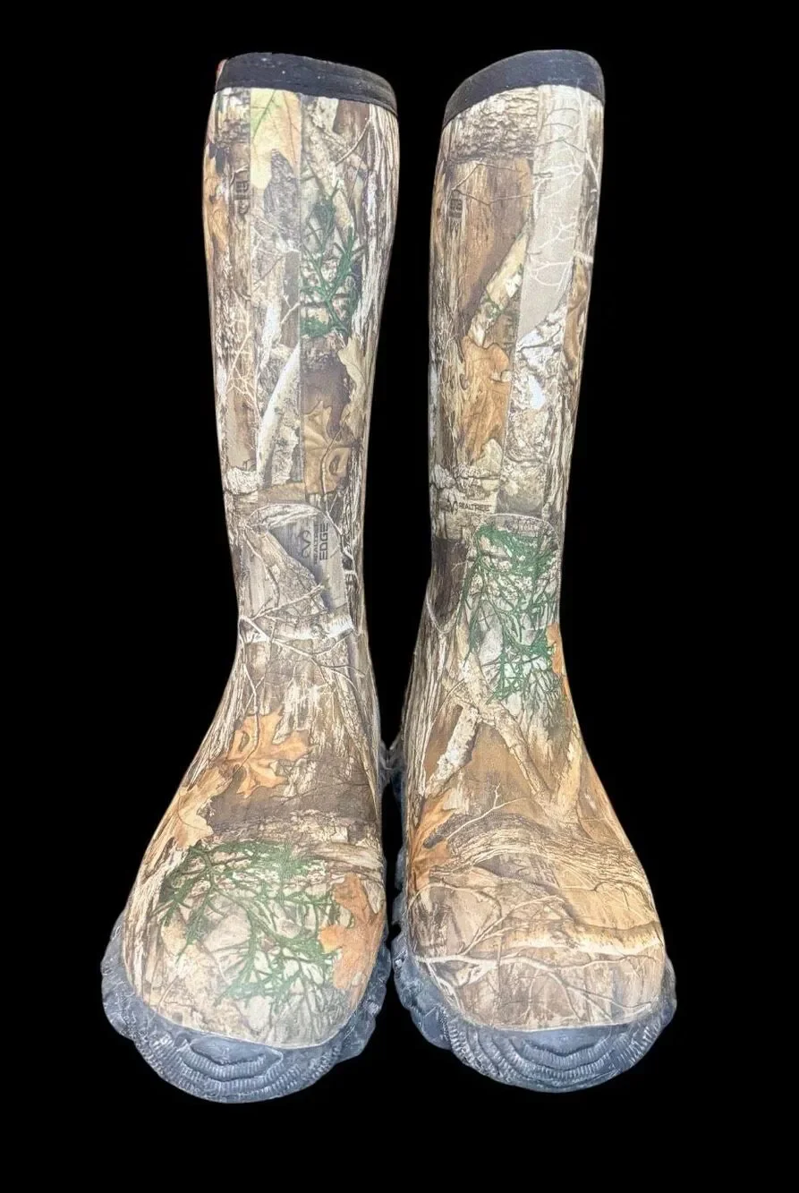 Magellan Outdoors Camo Rubber Boots Sz.11 Hunting Heavy-Duty Outdoors